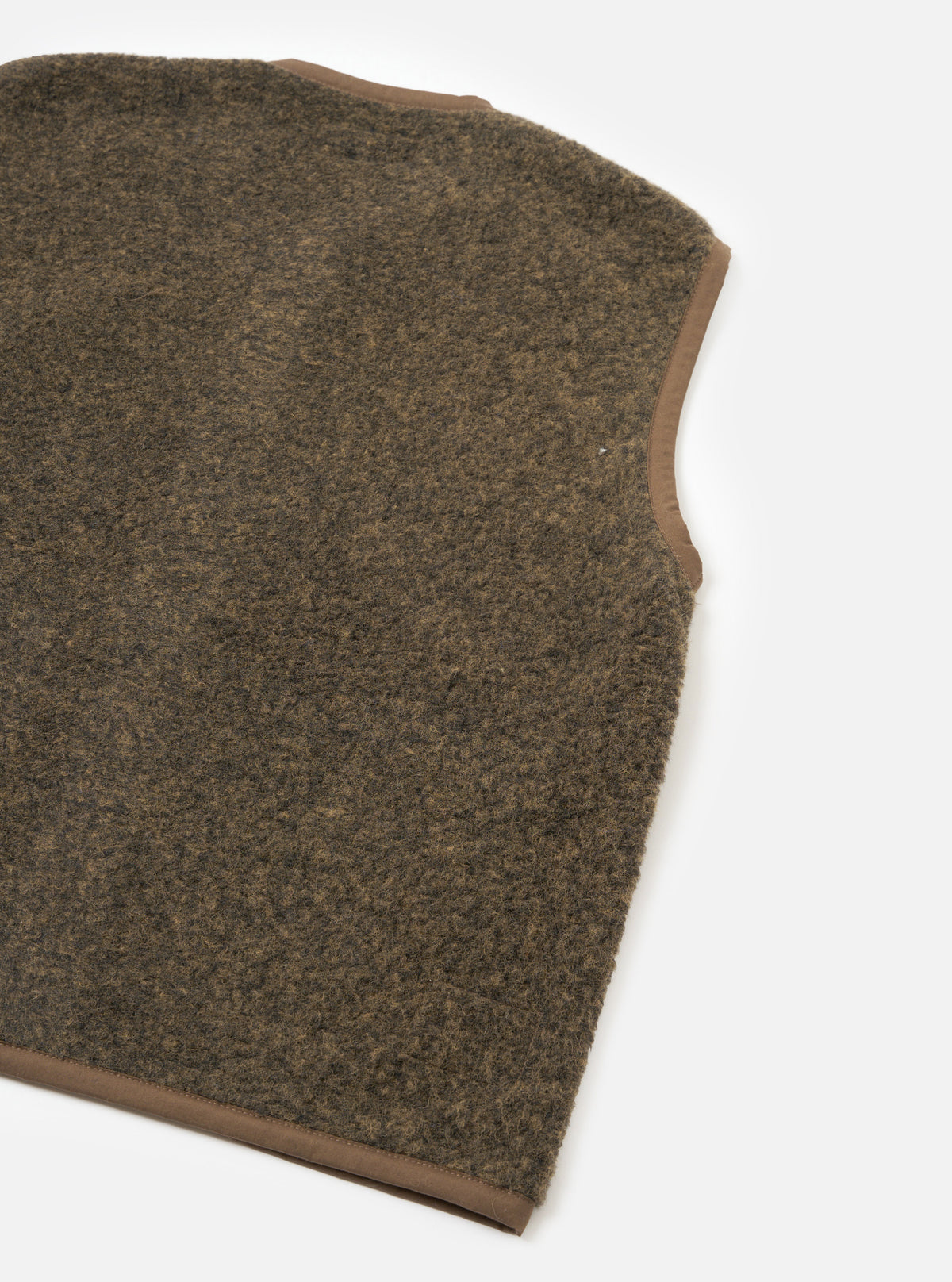 Universal Works Bouclet Fleece Lancaster Gilet - Brown