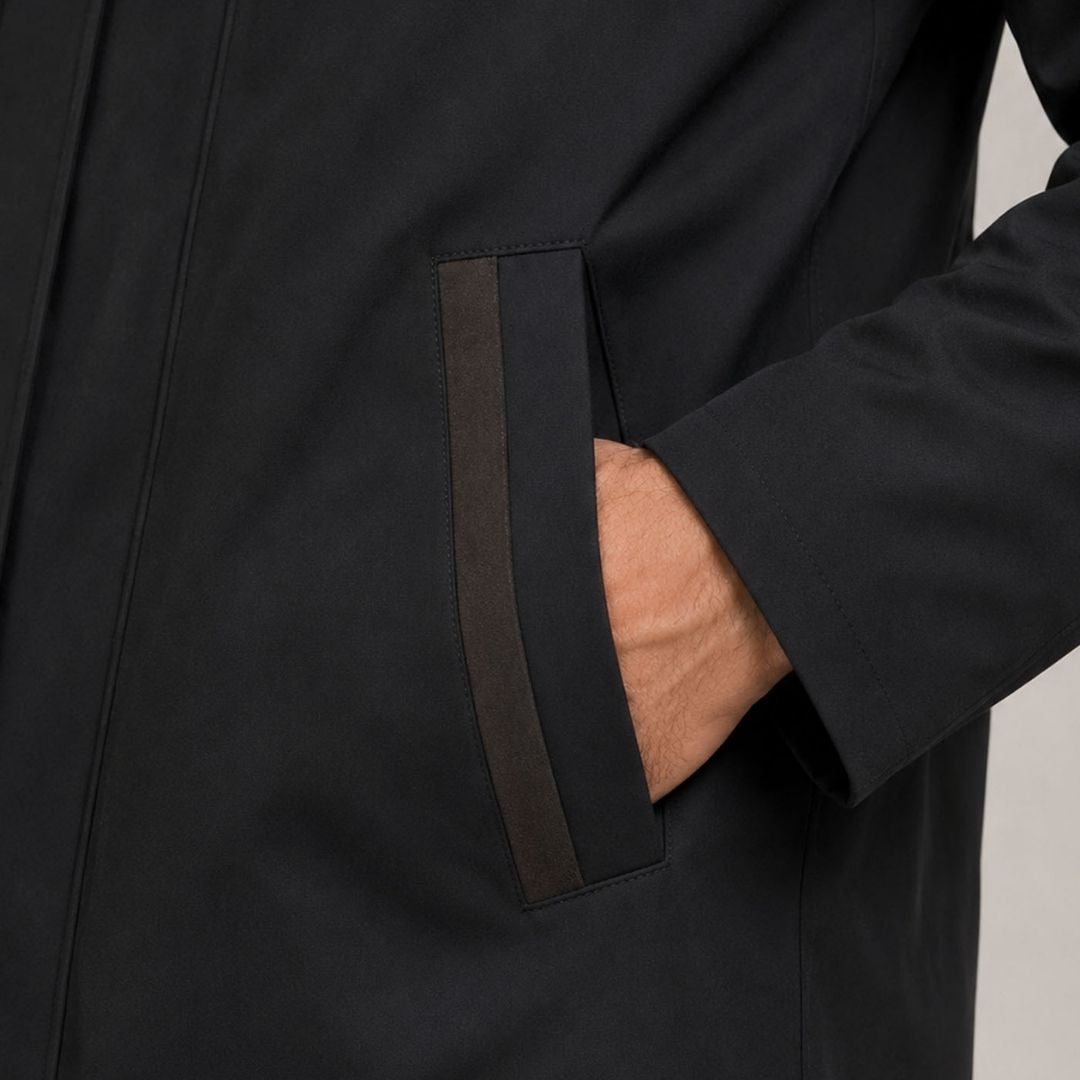 Bugatti Poplin Coat - Navy