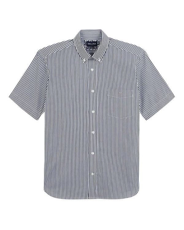 Eden Park Short Sleeved Stripe Shirt - Blue
