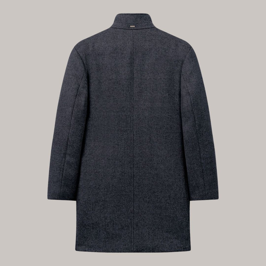 Bugatti Stand-collar coat with Flex-city comfort - Navy