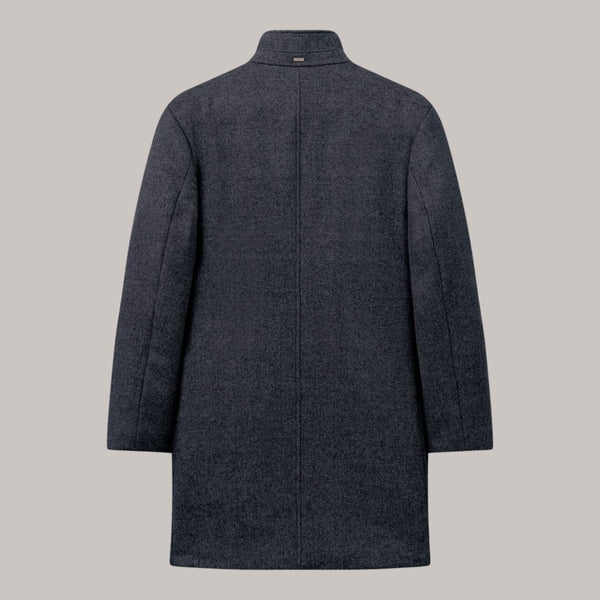 Bugatti Stand-collar coat with Flex-city comfort - Navy