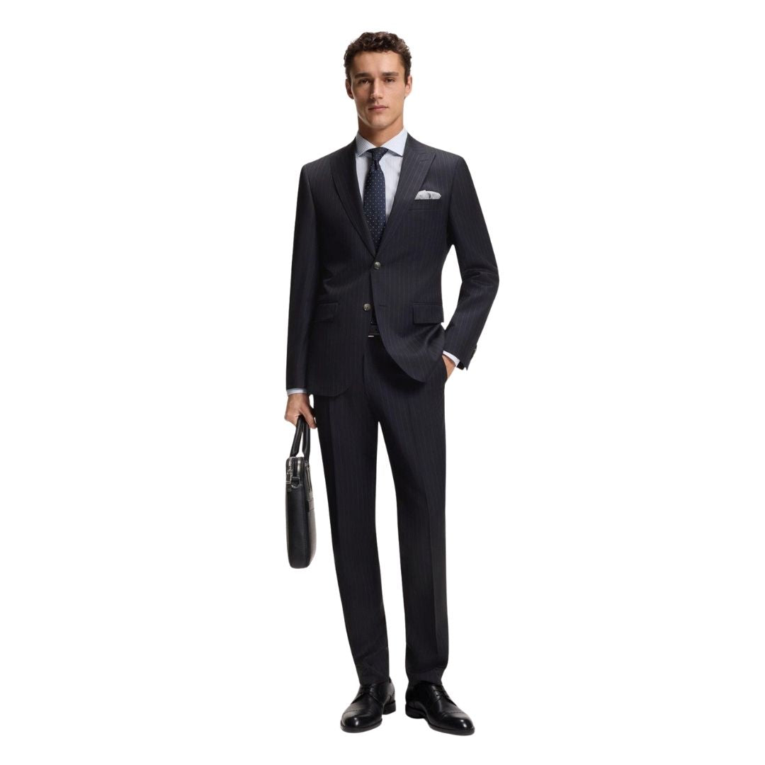 Boss Black H-Jeckson-2Pcs Striped Suit - Blue
