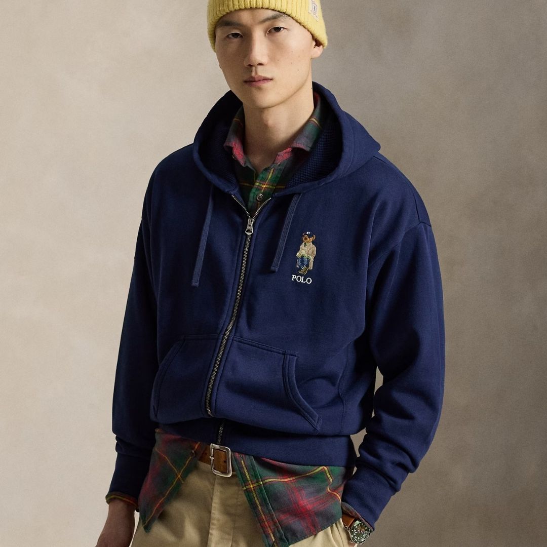Polo Ralph Lauren Vintage Fit Polo Bear Full-Zip Hoodie - Navy