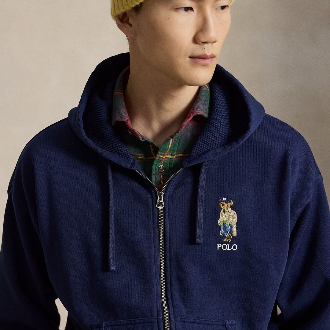 Polo Ralph Lauren Vintage Fit Polo Bear Full-Zip Hoodie - Navy