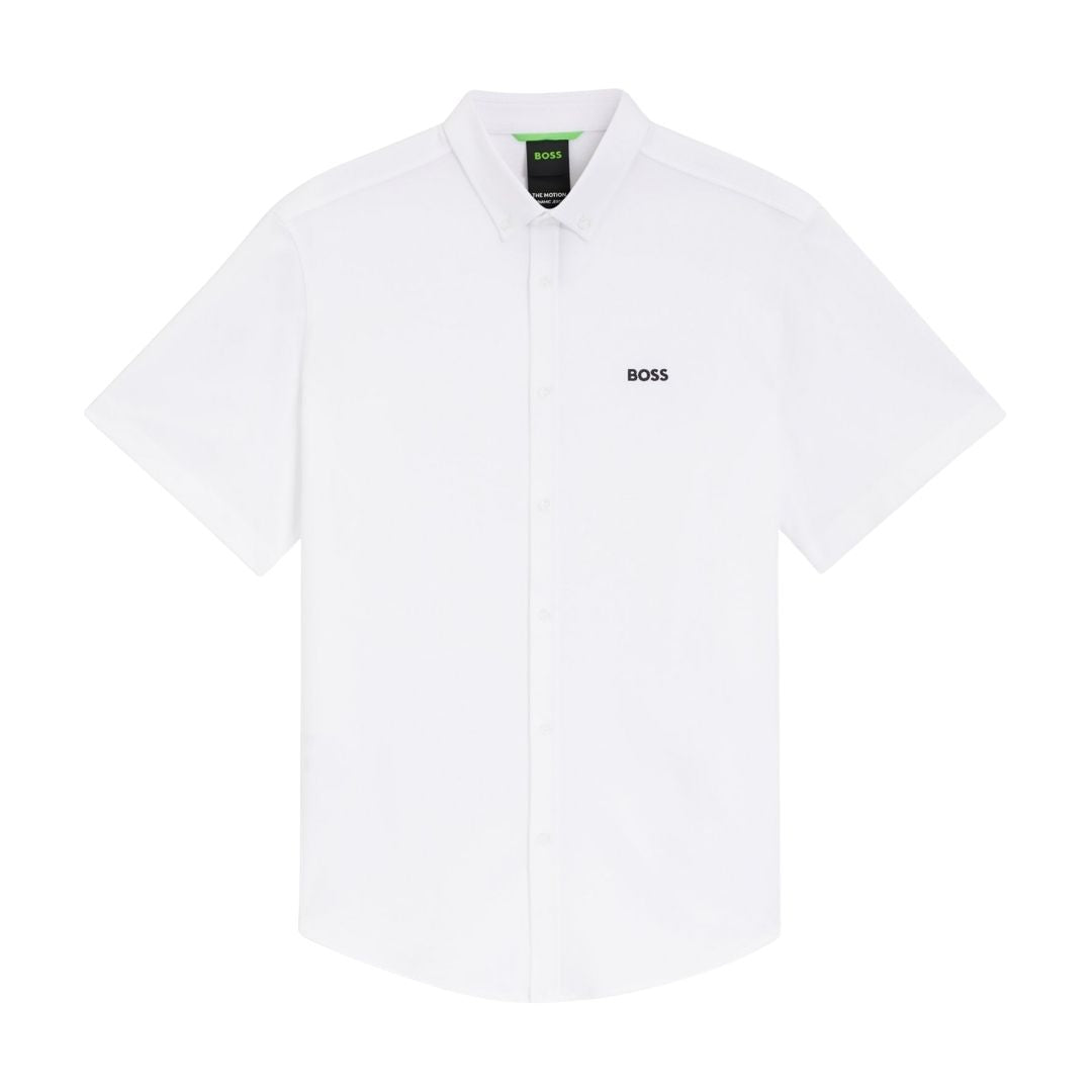 Boss Green ST Motion Regular Fit Shirt Wrinkle Resistant - White