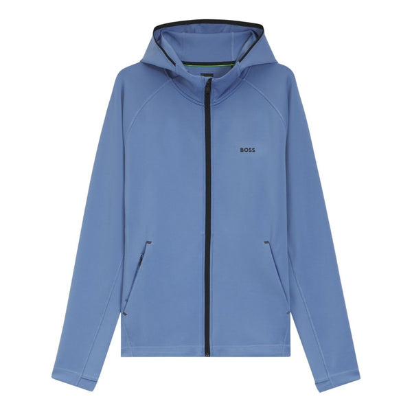 Boss Green Sicon Active Hooded Zip Thru Sweat - Blue