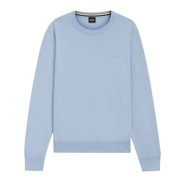 Boss Upacas Sweater with Embroidered Logo - Blue