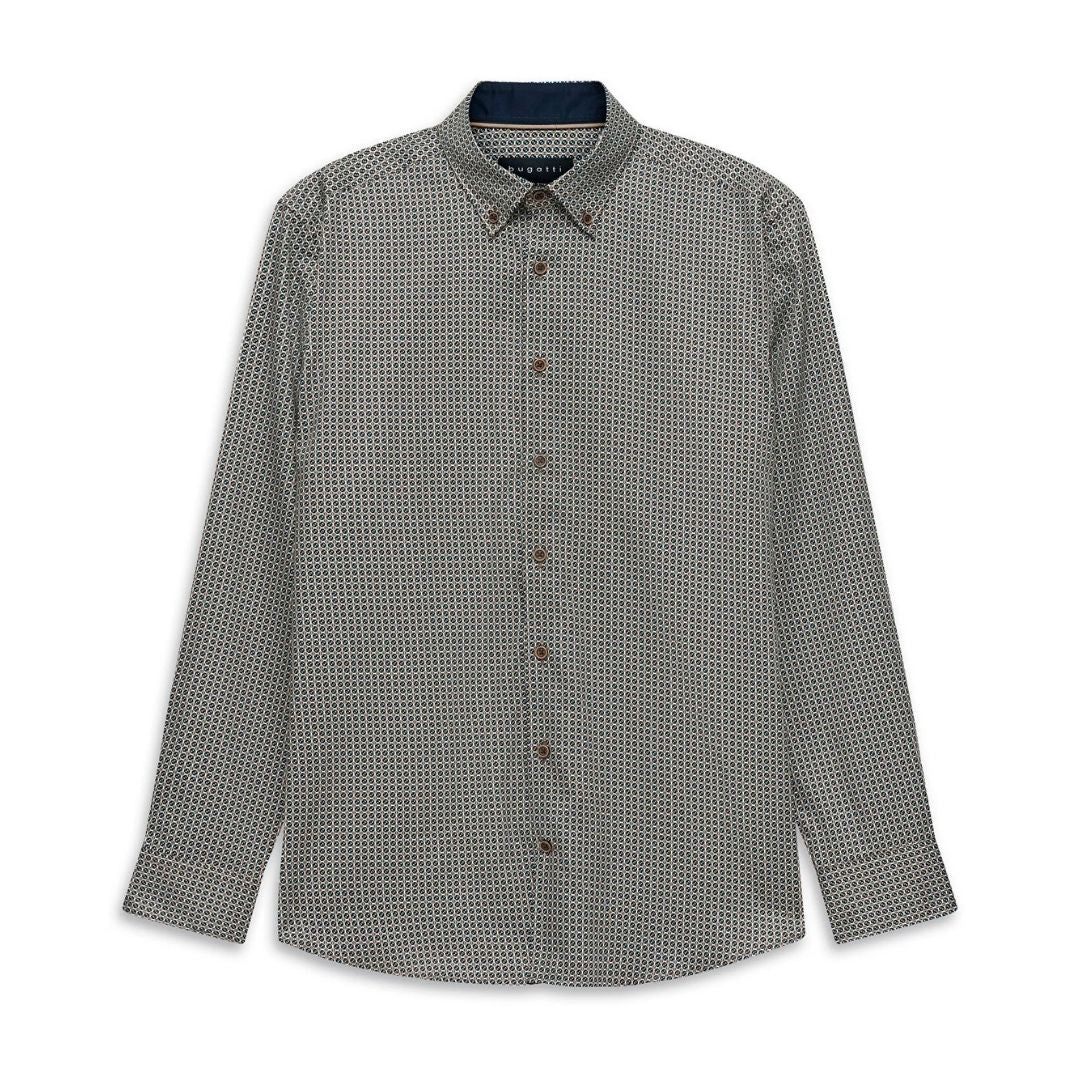 Bugatti Casual Shirt Long Sleeve - Beige