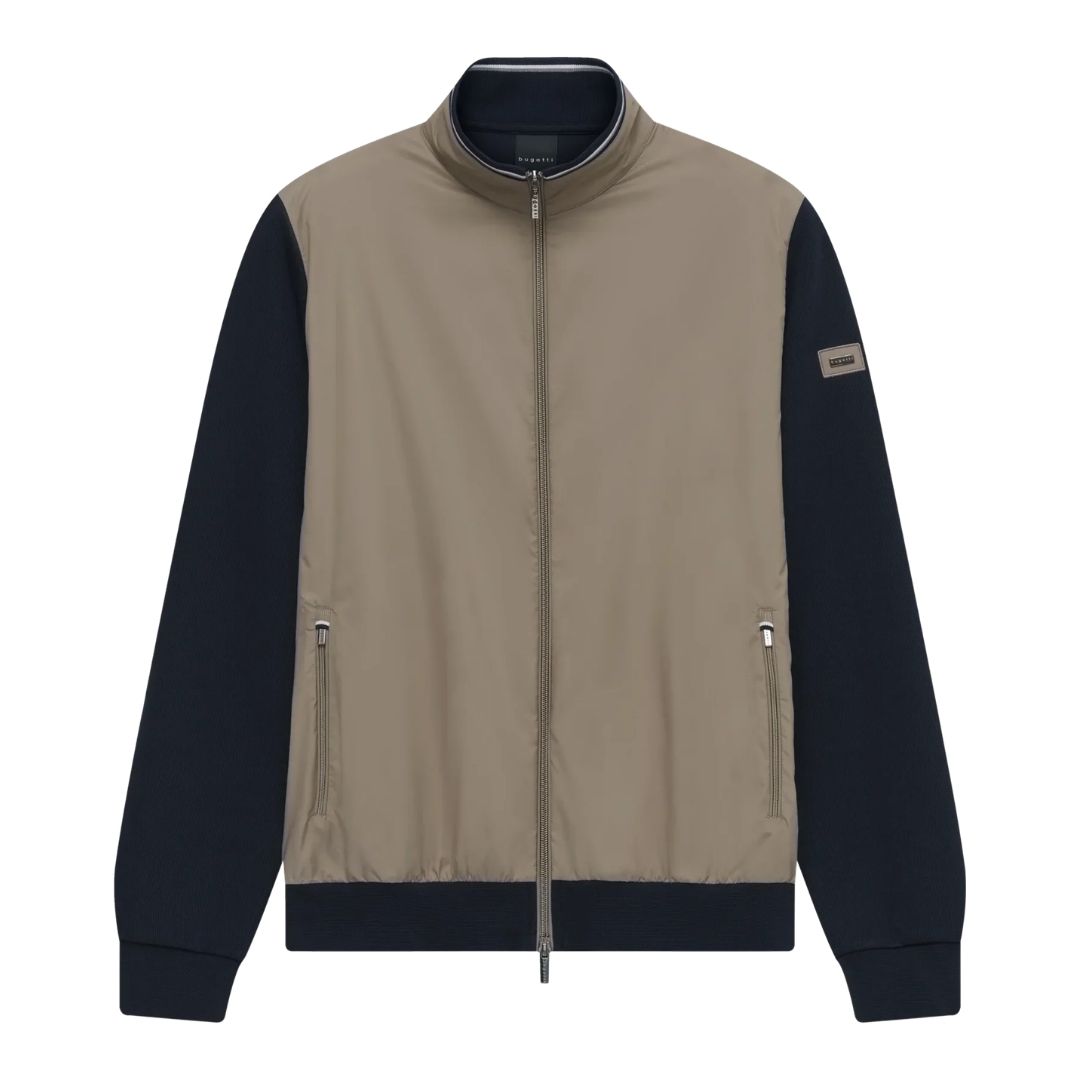 Bugatti Zip Thu Casual Knitted Jkt - Beige