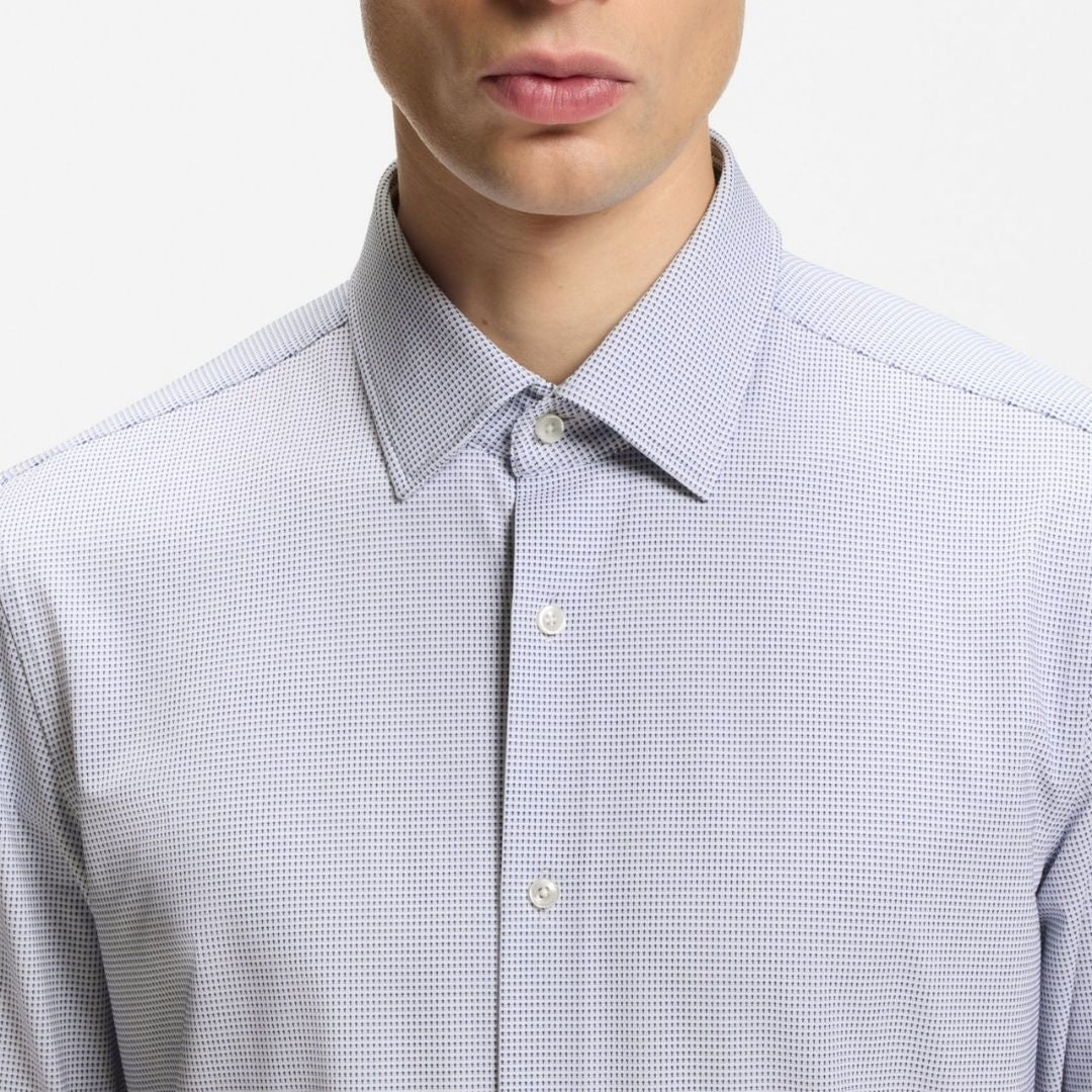 Boss Black P-HANK-K Slim Shirt Italian Performance - Dk Blue