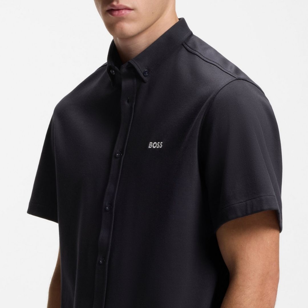 Boss Green Regular Fit Shirt Wrinkle Resistant ss - Blue