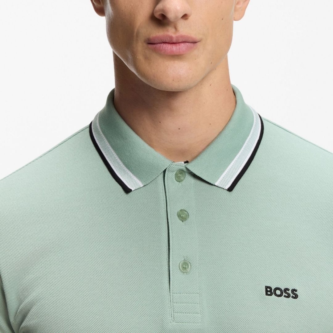 Boss Green Paddy Polo - Open Green
