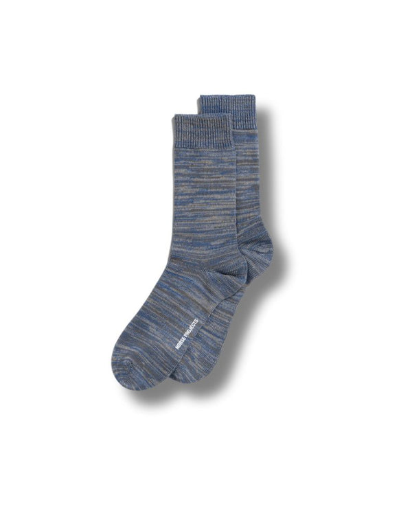 Norse Projects Bjarki Cotton Twist Sock - Fog Blue