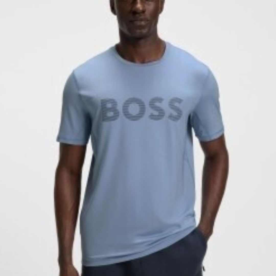 Boss Green Tee Active Slim-Fit T-Shirt -  Blue