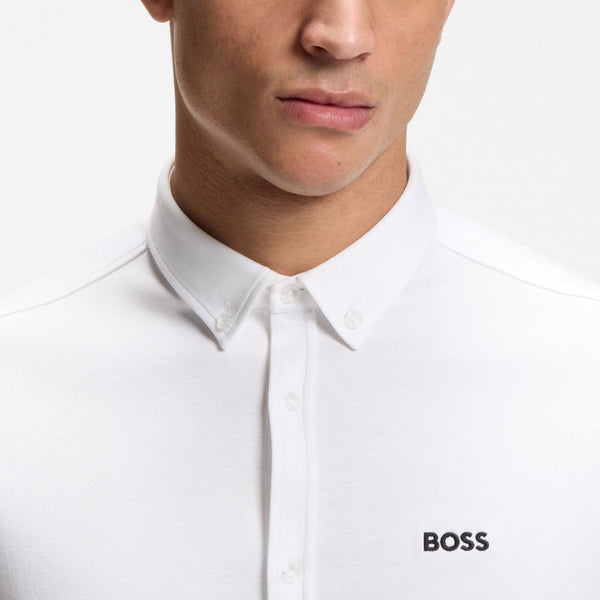 Boss Green ST Motion Regular Fit Shirt Wrinkle Resistant - White