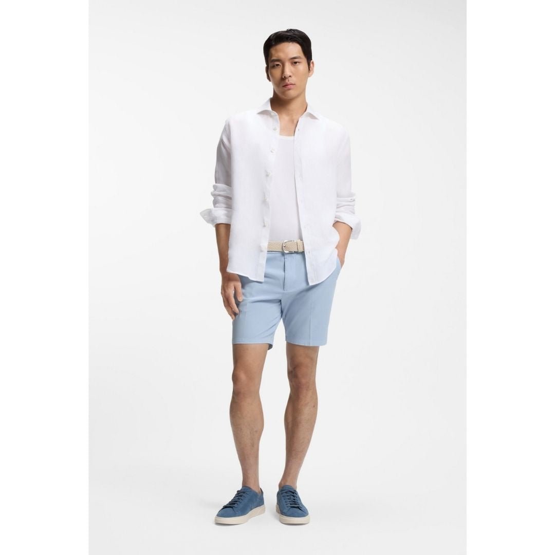 Boss Black H-Kane1 Chino Shorts Stretch Cotton - Blue