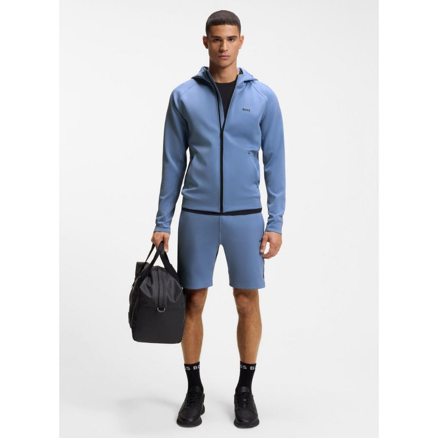 BOSS Green Sicon Hooded Zip-Through Sweatshirt – Blue
