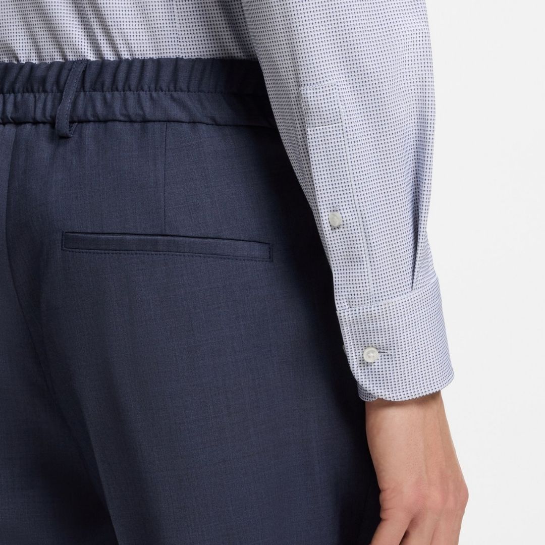 Boss Black P-HANK-K Slim Shirt Italian Performance - Dk Blue