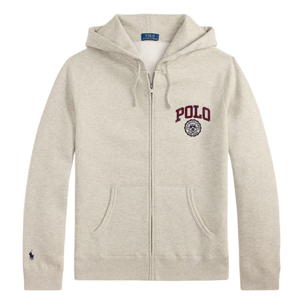 Polo Ralph Lauren Logo Fleece Full-Zip Hoodie - Grey