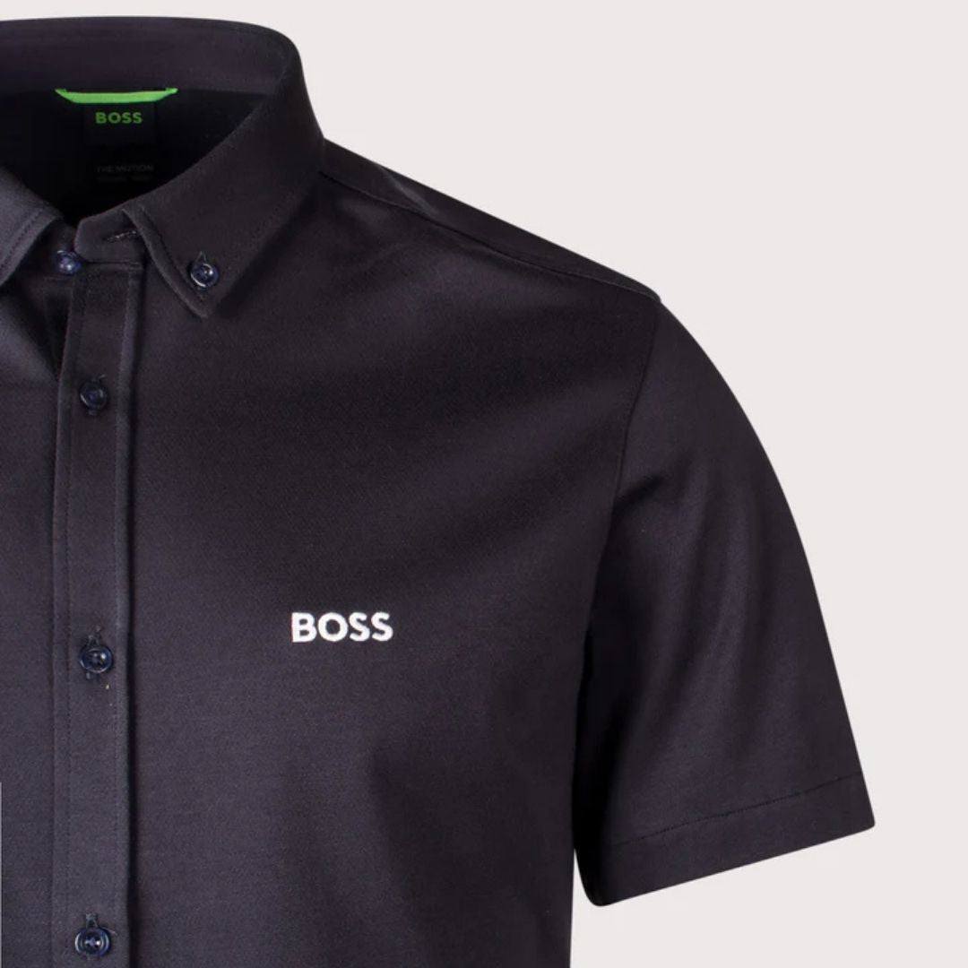 Boss Green Regular Fit Shirt Wrinkle Resistant ss - Blue