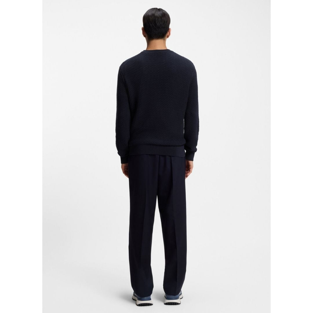 Boss Black H-Imberto Cotton Sweater Knit - Blue