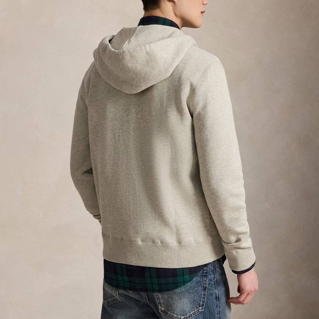 Polo Ralph Lauren Logo Fleece Full-Zip Hoodie - Grey