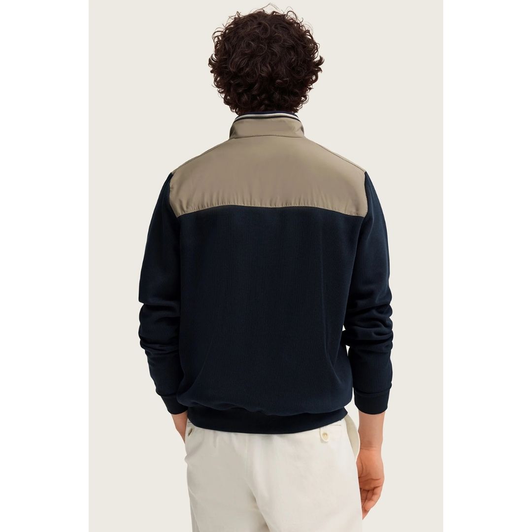 Bugatti Zip Thu Casual Knitted Jkt - Beige