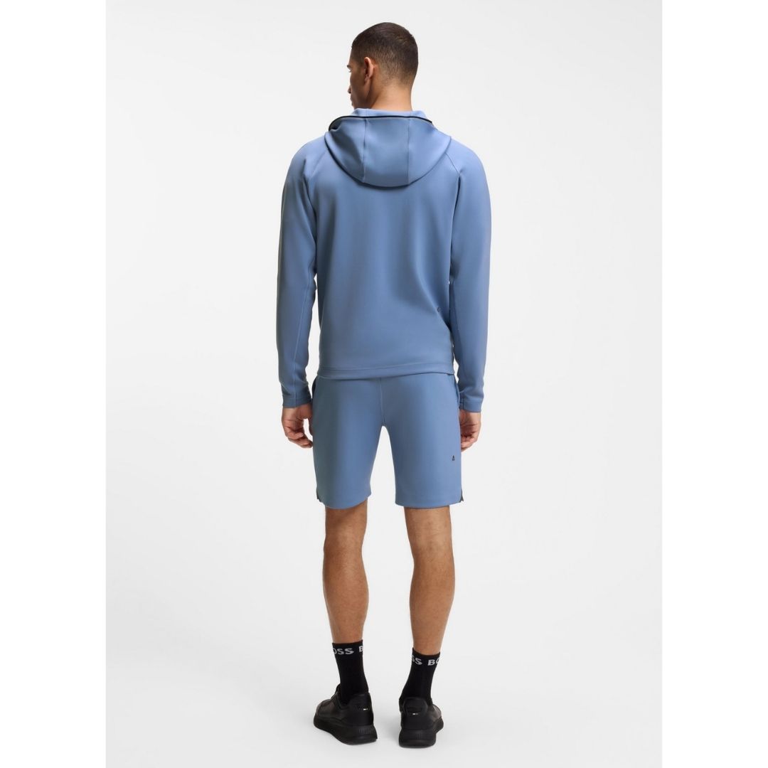 Boss Green Sicon Active Hooded Zip Thru Sweat - Blue