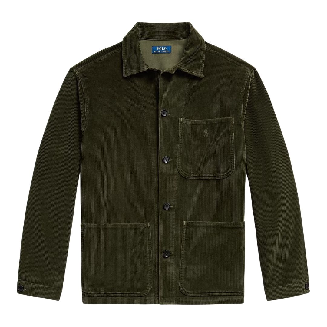 Polo Ralph Lauren Corduroy Utility Overshirt - Olive