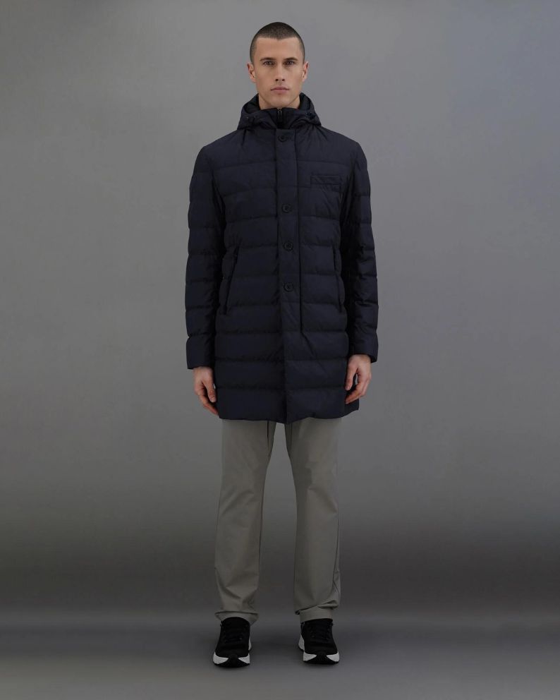 Herno LAMINAR Coat in GORE-TEX INFINIUM Windstopper - Navy