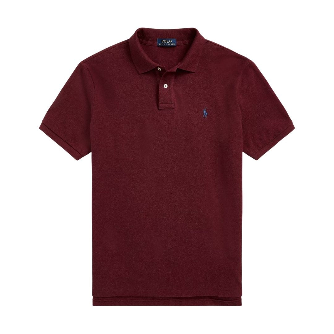 Polo Ralph Lauren Iconic Custom Slim Fit Mesh Polo - Wine