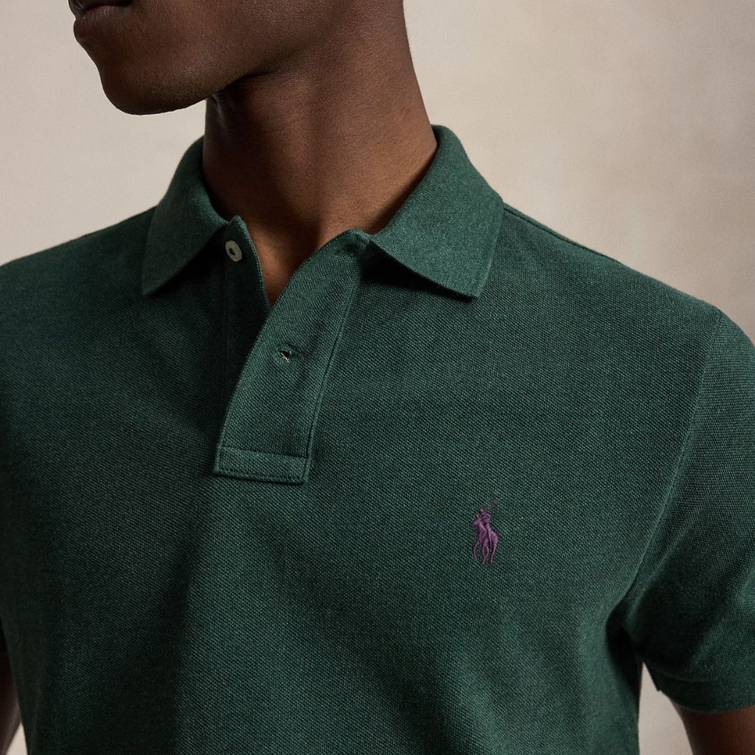 Polo Ralph Lauren Iconic Custom Slim Fit Mesh Polo - Green