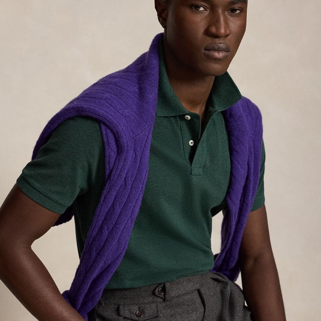 Polo Ralph Lauren Iconic Custom Slim Fit Mesh Polo - Green