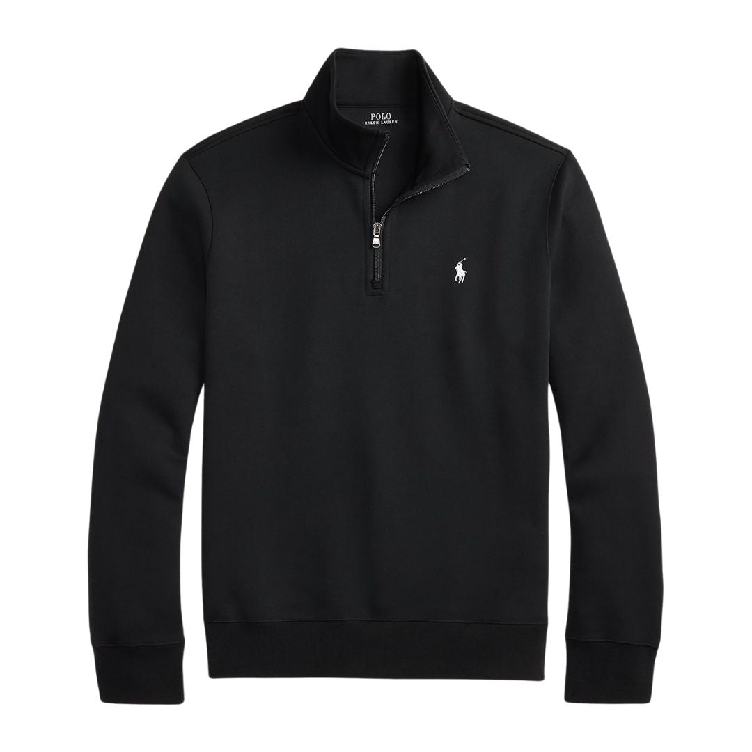 Polo Ralph Lauren Double-Knit Quarter-Zip Pullover - Black
