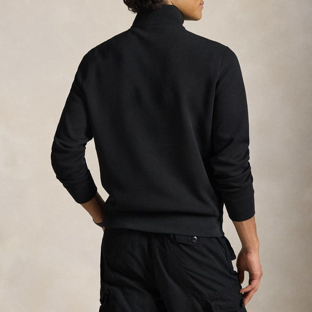 Polo Ralph Lauren Double-Knit Quarter-Zip Pullover - Black