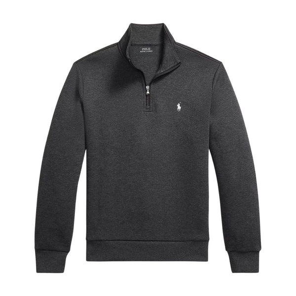 Polo Ralph Lauren Double-Knit Quarter-Zip Pullover - Dark Grey
