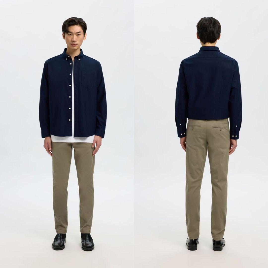 Selected Homme 175 Slim Fit Flex Chinos - Ermine Brown