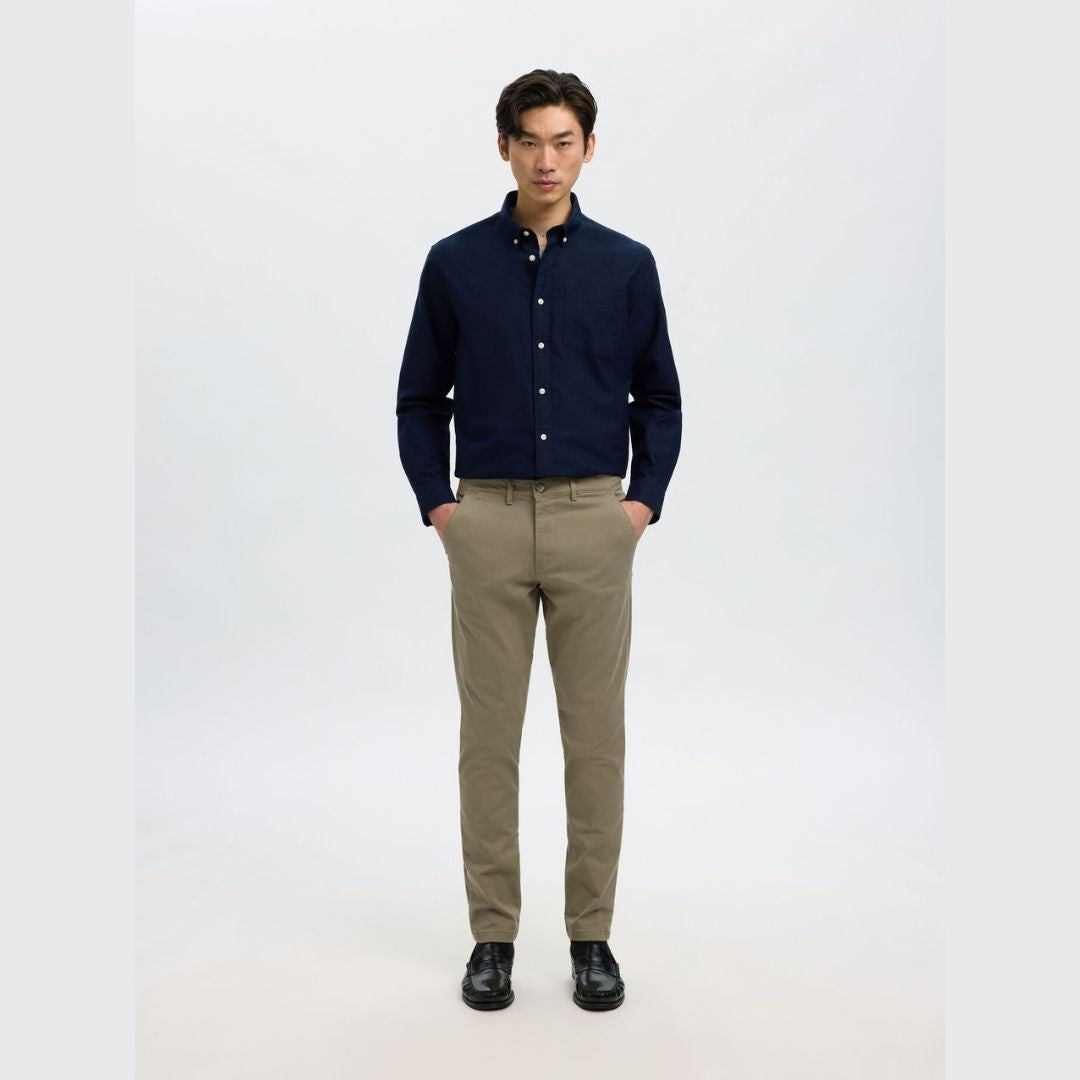 Selected Homme 175 Slim Fit Flex Chinos - Ermine Brown