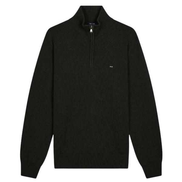 Eden Park wool and cotton trucker-neck sweater - Brown