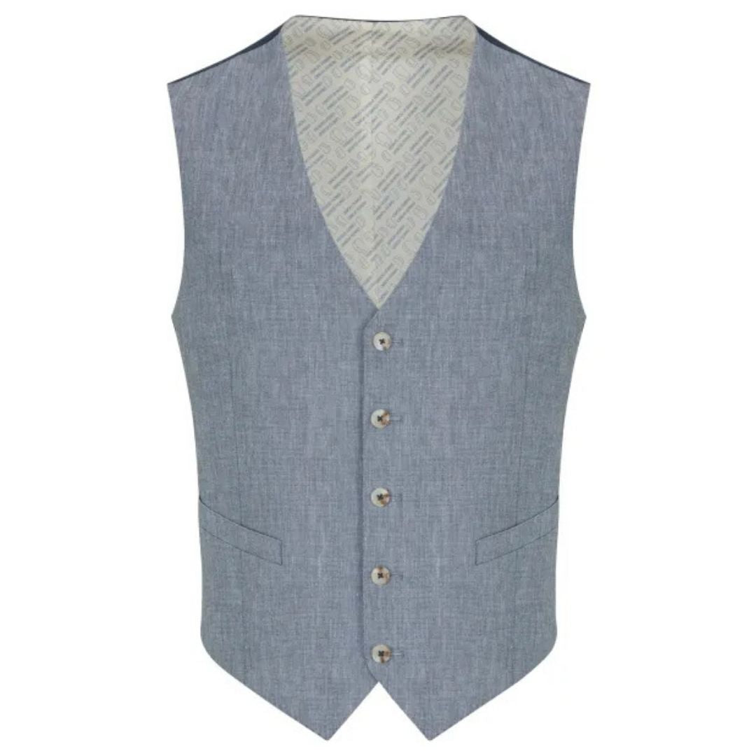 Remus Uomo Dark Blue Petro Waistcoat - Blue