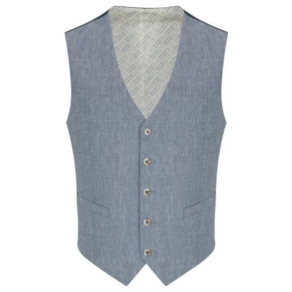 Remus Uomo Dark Blue Petro Waistcoat - Blue