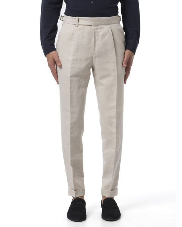 Boss Linen Trousers - Beige