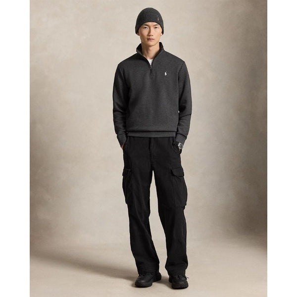 Polo Ralph Lauren Double-Knit Quarter-Zip Pullover - Dark Grey
