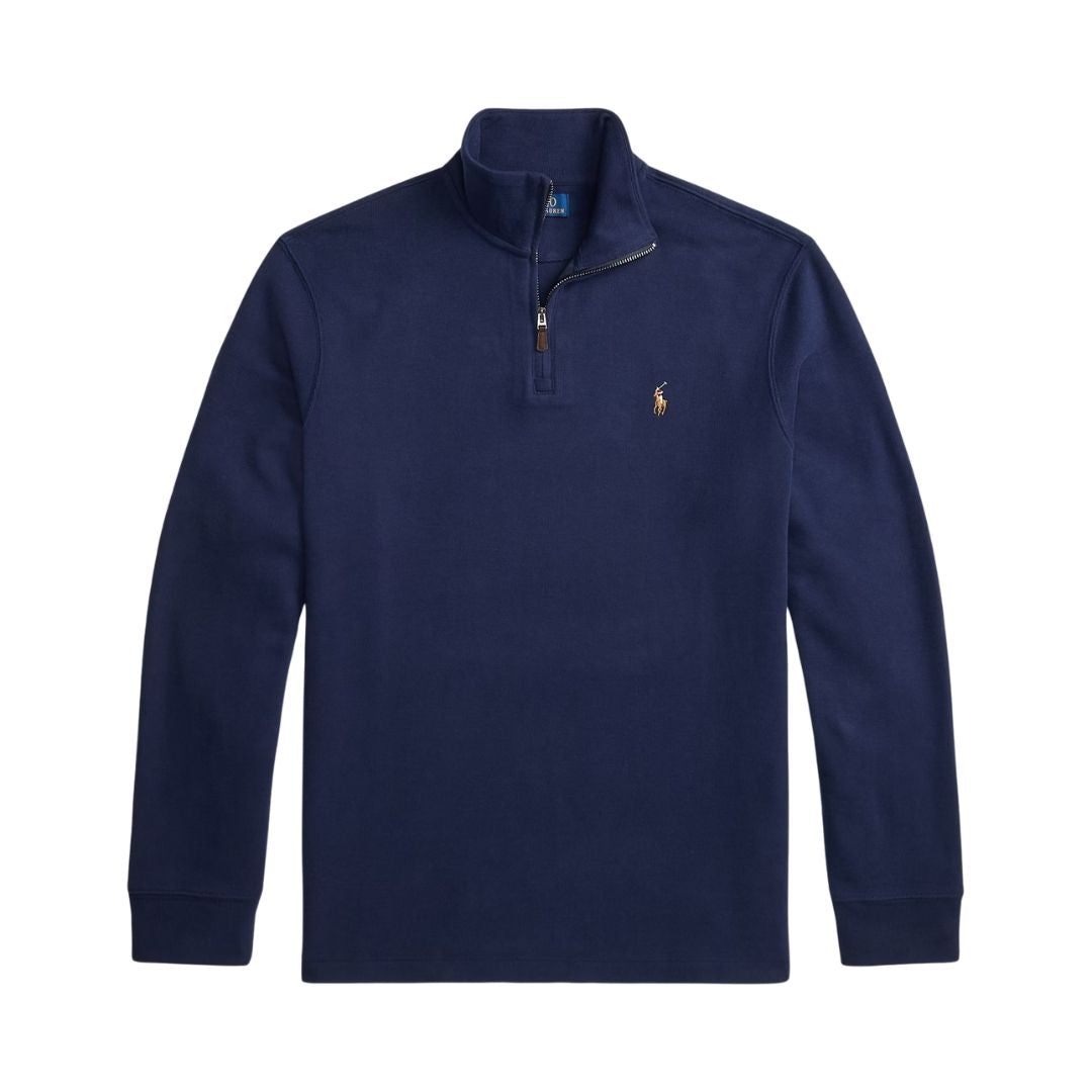 Polo Ralph Lauren Estate-Rib Quarter-Zip Pullover - Navy
