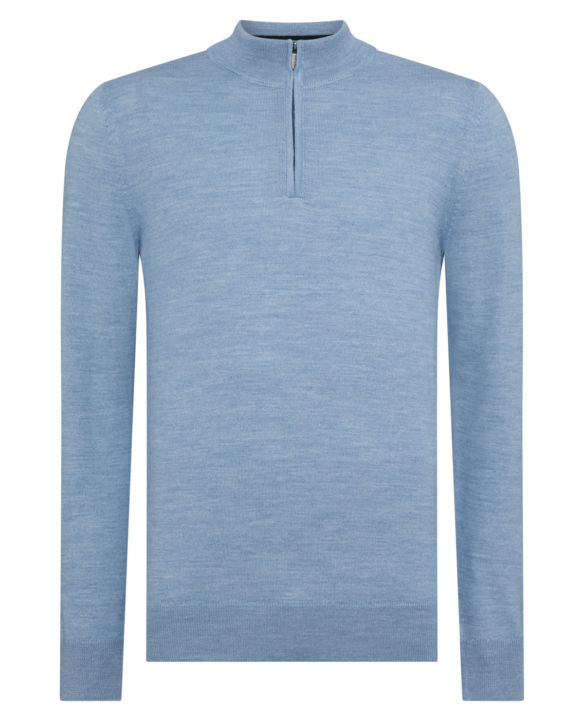 Remus Uomo Long Sleeve Half Zip Sweater - Blue