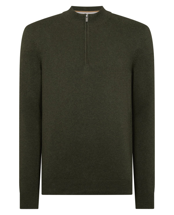 Remus Half Zip Sweater - Khaki