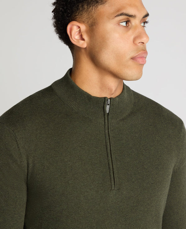 Remus Half Zip Sweater - Khaki