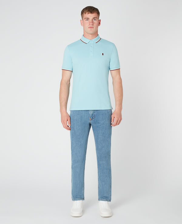 Remus Uomo Short Sleeve Casual Polo Shirt - Blue
