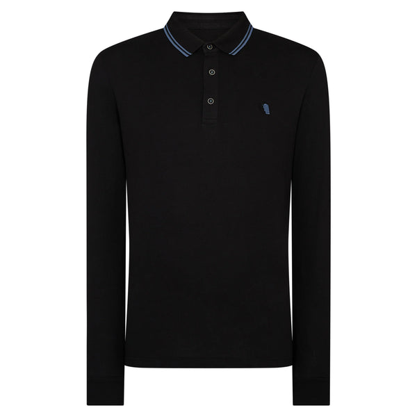 Remus Long Sleeved Polo - Black