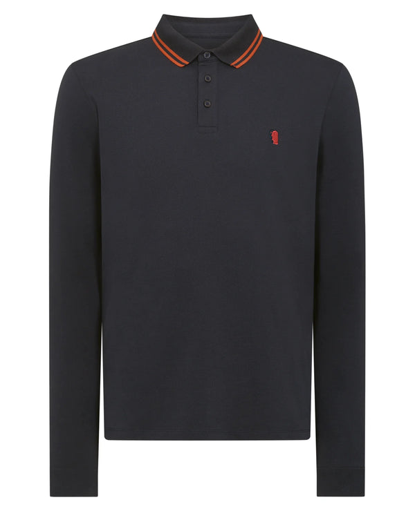 Remus Long Sleeved Polo - Navy